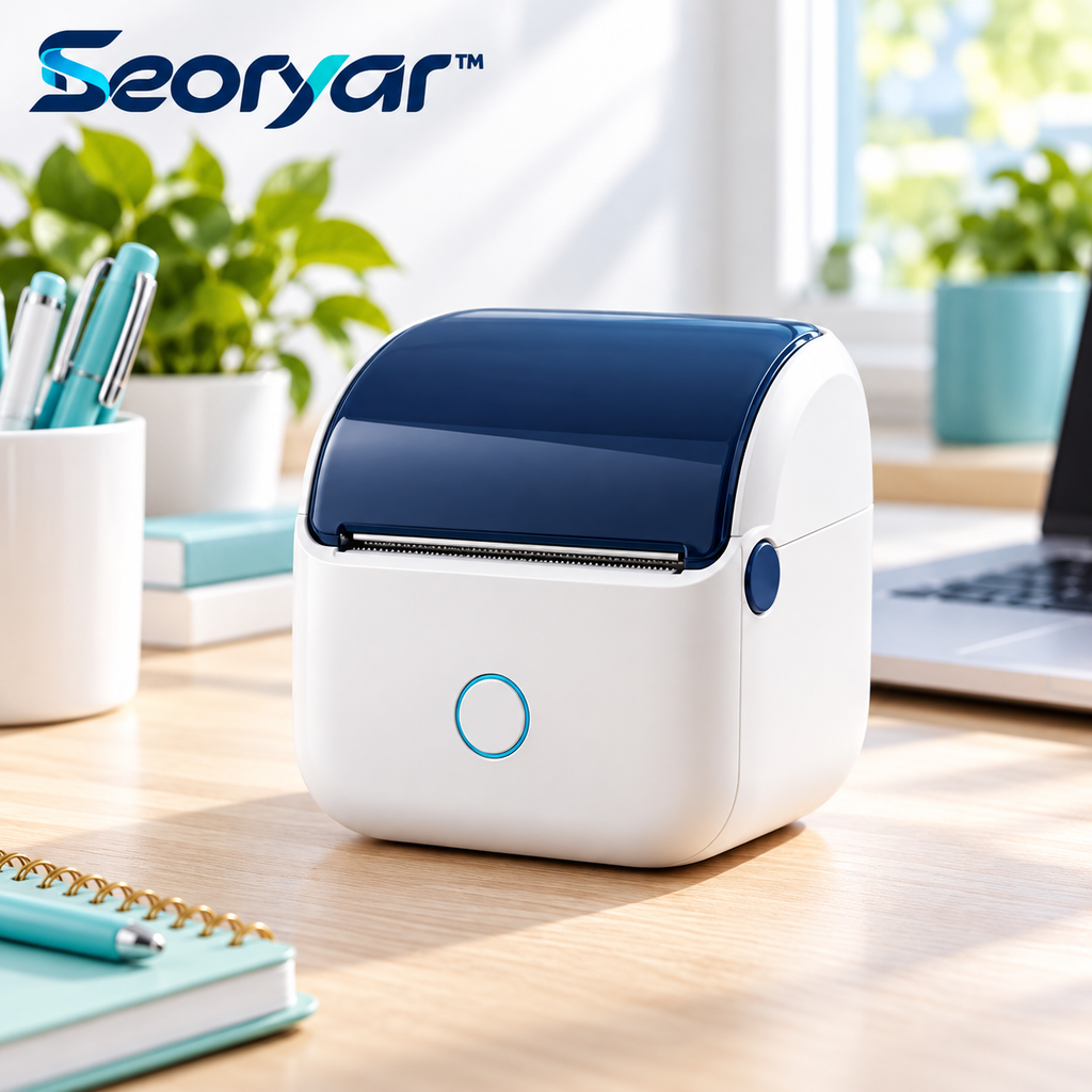 Seoryar™ Portable Thermal Label Maker – Compact Ink-Free Label Printer for Office Files, Storage Containers, Supply Drawers & Everyday Organization