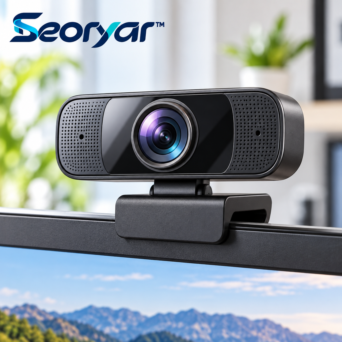 Seoryar™ HD Office Webcam – Compact Monitor-Mounted Camera with Adjustable Clip for Video Meetings, Remote Work & Online Learning