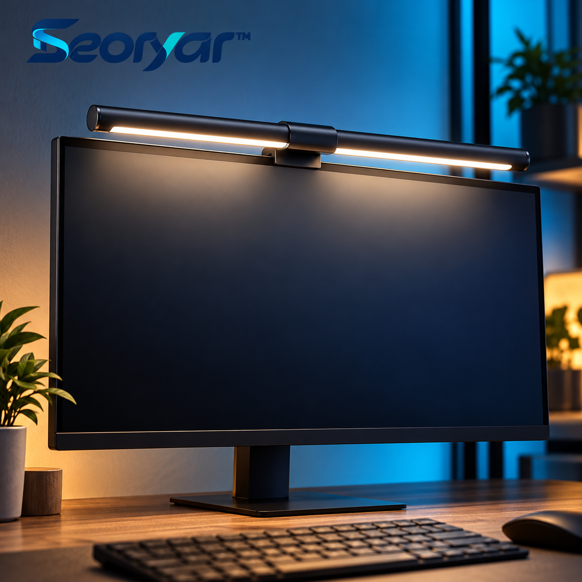 Seoryar™ LED Monitor Light Bar – Space-Saving Screen-Mounted Task Light for Keyboards, Reading Materials & Home Office Desks