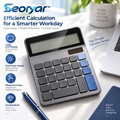 Seoryar™ Large-Display Desktop Calculator – Angled-Screen Calculator with Spacious Keys for Budgeting, Everyday Math & Office Paperwork
