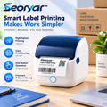 Seoryar™ Portable Thermal Label Maker – Compact Ink-Free Label Printer for Office Files, Storage Containers, Supply Drawers & Everyday Organization