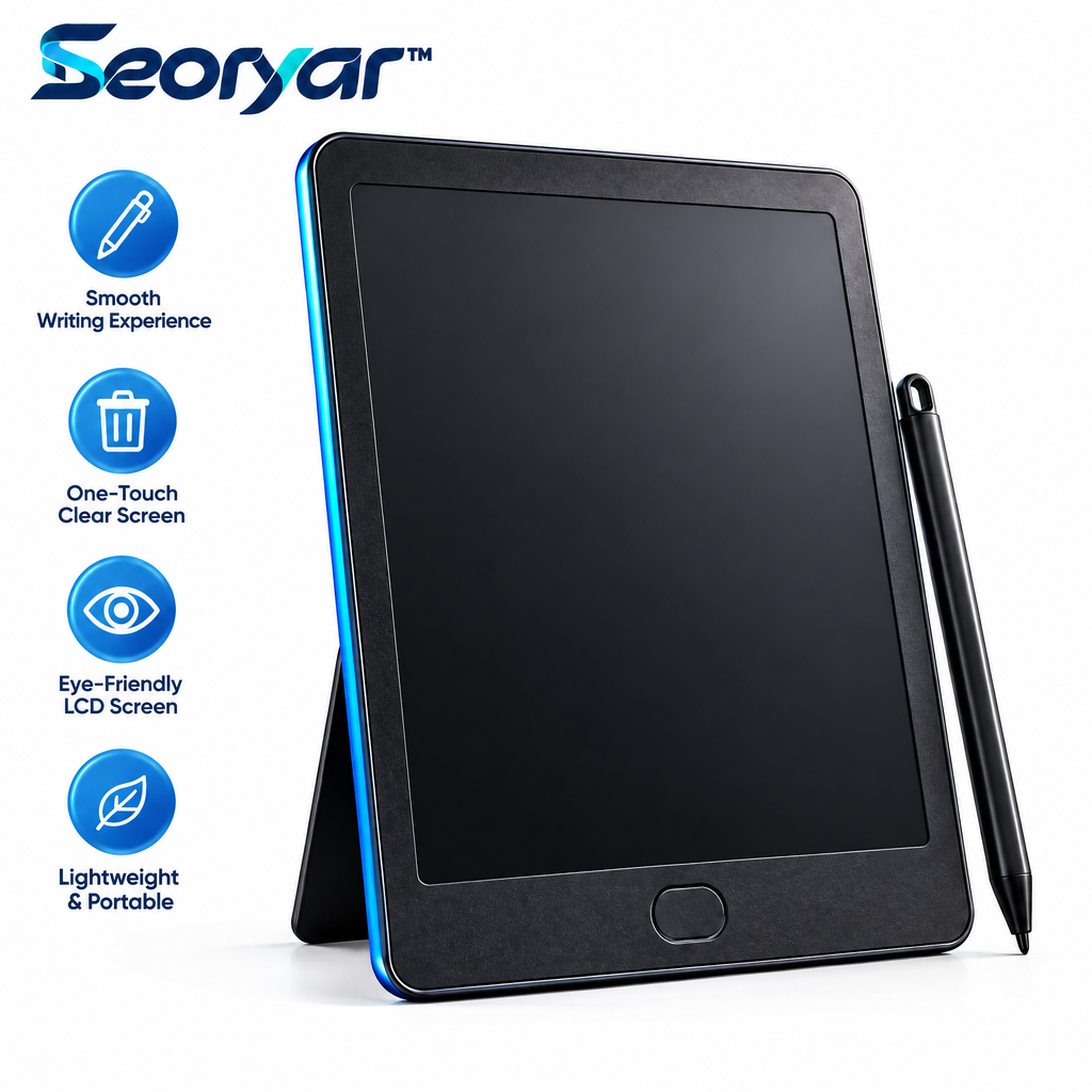 Seoryar™ Reusable LCD Writing Tablet with Stylus – Slim Digital Notepad for Quick Reminders, Everyday Lists, Calculations & Creative Sketches
